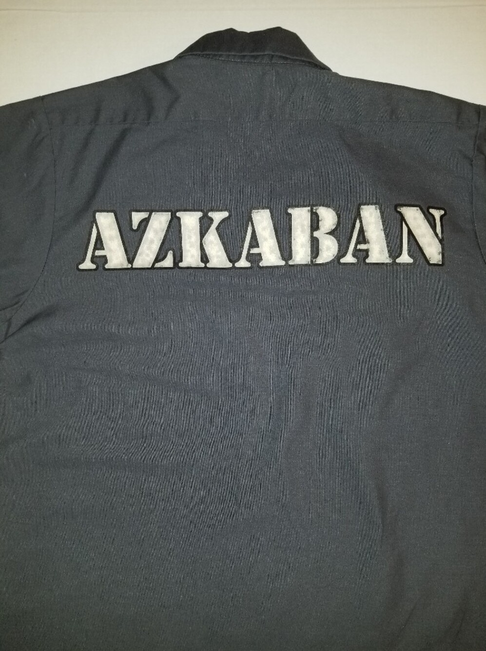 Harry Potter Prisoner Azkaban Short Sleeve Button Down Gray Shirt Sirius Black